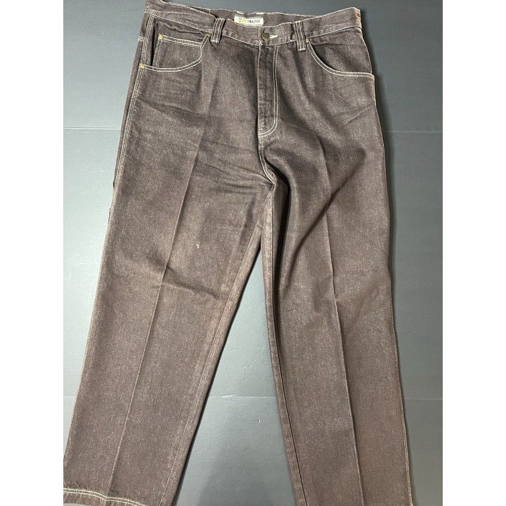 PJ Mark Carpenter Jeans Mens Size 38 Brown Denim Y2K Vintage 90s HipHop Urban - Picture 7 of 10